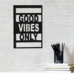 JaipurCrafts Designer Good Vibes only MDF Cutout Ready to Hang Home DECOR Wall Art - 8.00" 12.00" - Fast Shipping to USA & Canada