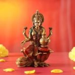 CraftVatika Lakshmi Devi Idol Statue for Home Puja Goddess Laxmi Idols Showpiece for Temple Pooja Room Diwali Decoration Gifts for Family Friends Corporate Client Mother Father - Fast Shipping to USA & Canada