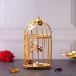 Webelkart Gold Plated Colour tealight Candle Holder with Flower Vine- Diwali Candle Holder- Diwali Decorations Items for Home Decor - Fast Shipping to USA & Canada