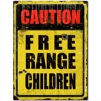 Sehaz Artworks Home Decor Items | living Room Decorative Items | Wall Decor | Room Decor | FreeRangeChildren' Rust Looks Wall Sign for Wall Decoration Tin Sign (MDF, 30 cm x 20 cm x 0.3 cm) - Fast Shipping to USA & Canada