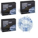 One94Store 36 Ft White LED Pixel String Lights | 360? Copper Wire Decorative Fairy Lights for Diwali, Christmas, Wedding, Party & Home Decoration | Bright Serial LED Pack of 3 - Fast Shipping to USA & Canada