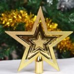 VRB Dec 1 pcs Christmas Tree Topper Star Golden for Tree Decorations - Xmas Decoration - Christmas Decorations Items for Home - Tree Decoration Items. (Star Design 1) - Fast Shipping to USA & Canada