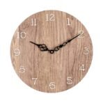 Sehaz Artworks Small-Numbers Manufactured Wood 10inch Designer Wall Clock for Home and Kitchen - WoodTexture - Fast Shipping to USA & Canada