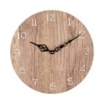 Sehaz Artworks Small-Numbers Manufactured Wood 10inch Designer Wall Clock for Home and Kitchen - WoodTexture - Fast Shipping to USA & Canada