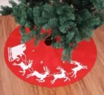 VRB DecTM 1 Pcs Christmas Tree Skirt 24 Inch,Premium Fabric/Velvet Double Layered Tree Skirt for Xmas Tree/Chritmas Tree Decorations/Christmas Decorations Items for Home (Design -5) - Fast Shipping to USA & Canada