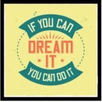 JaipurCrafts Premium Motivational Quote Photo Frame Without Glass for Wall, Office, Study Room Decoration (Synthetic, 10 x 10 Inches, Multicolour) (Design 13) - Fast Shipping to USA & Canada