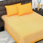 100% Cotton bedsheet Double Bed Jaipuri Rajasthani Fabric Multicolor Cotton Bedsheet Bazar with 2 Pillow Covers - MultiColors042 - Fast Shipping to USA & Canada