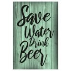 Sehaz Artworks Home Decor Items | Wall Decor | living Room Decorative Items | Room Decor | Water-Drink' Rust Looks Wall Sign for Wall Decoration Tin Sign (MDF, 30 cm x 20 cm x 0.3 cm) - Fast Shipping to USA & Canada