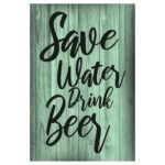 Sehaz Artworks Home Decor Items | Wall Decor | living Room Decorative Items | Room Decor | Water-Drink' Rust Looks Wall Sign for Wall Decoration Tin Sign (MDF, 30 cm x 20 cm x 0.3 cm) - Fast Shipping to USA & Canada