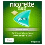 Nicorette 2Mg - Pack Of 210 Pieces : Original Gum 2 Mg, 210 Pieces - Fast Shipping to USA & Canada