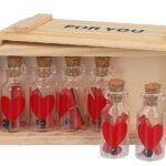 JaipurCrafts Love Massage Letter Glass Bottle (Multicolour) - Pack of 7 - Fast Shipping to USA & Canada