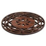Sehaz Artworks Wood-Cut MDF Coaster (11 cm x 11 cm x 0.3 cm, Brown, Set of 4, SZA-008) - Fast Shipping to USA & Canada