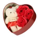 Webelkart Artificial Flower Gift Box (Red, 3 Piece), Artificial Flora - Fast Shipping to USA & Canada