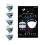 Xtore N-95 FDA CE Certified Antipollution cotton mask | Reusable | Washable (Pack of 5 mask, 5 Filters, Cloud Grey) - Fast Shipping to USA & Canada