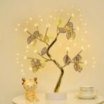 One94Store Bonsai Trees Lamp, DIY Artificial Tree Lamp with 72 Leafs Led,Touch Switch,Fairy Light Spirit Powered by USB Or Battery for Christmas Desktop Indoor Decoration Night Light - Plastic - Fast Shipping to USA & Canada