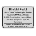 Webelkart Custom GST Name Plate for Office, Acrylic Laminated Board, 30 x 20 cm - White - Fast Shipping to USA & Canada