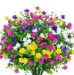 VRB DecTM Artificial Eucalyptus Flower Bunch for Home Decoration | Faux Flowers for Vases | Decoration Items for Home, Living Room | Restaurant Decoration and Craft (Mix with Flower, 4) - Fast Shipping to USA & Canada