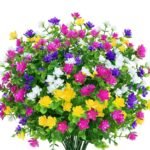 VRB DecTM Artificial Eucalyptus Flower Bunch for Home Decoration | Faux Flowers for Vases | Decoration Items for Home, Living Room | Restaurant Decoration and Craft (Mix with Flower, 4) - Fast Shipping to USA & Canada