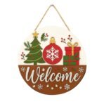 Webelkart Antique Christmas Decoration Wooden Wall Hanging Ornaments for Home | Living Room | Office | Christmas Party Xmas Decor (10" Inches) - Fast Shipping to USA & Canada