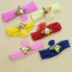 VRB Dec 6 pcs Net Bands with Flower Bunch (Ready-to-Use) for Gift Packing,Wedding Trousseau Packing,Gift,Flowers,Flower Bunch for Hamper,(Multicolor) (6 Pcs Ready to Use Hamper Net with Brooch) - Fast Shipping to USA & Canada