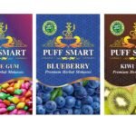 PUFF SMART Premium Herbal Flavor Bubblegum, Blueberry, Kiwi Shot Combo (100% Nicotine And Tobacco Free) - Fast Shipping to USA & Canada