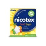 Cipla Nicotex Nicotine Sugar Free Fruit Burst Gums 2mg | Helps to Quit Smoking | WHO - Approved Therapy | 9 Gums each pack | Pack of 10 - Fast Shipping to USA & Canada