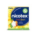 Cipla Nicotex Nicotine Sugar Free Fruit Burst Gums 2mg | Helps to Quit Smoking | WHO - Approved Therapy | 9 Gums each pack | Pack of 10 - Fast Shipping to USA & Canada