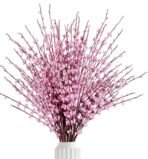VRB Dec 5 Pcs Dry Baby's Breath Artificial Flower Bunch,Dry Flower,Dried Gypsophila Bouquets,Flowers for Vases, Decoration Items for Living Room,Home Decor,Chritmas (Pink Dry Baby's Breath) - Fast Shipping to USA & Canada
