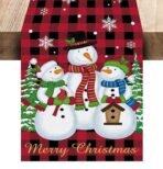 VRB DecTM 1pcs Christmas Table Runner Cloth for 6 Seater/Theme (12x68 inches) Table Runner for Dining Table,Christmas,Xmas,Decorations Items,Gift (Design 1) - Fast Shipping to USA & Canada