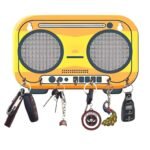 Webelkart Wooden HD UV Printed Cassette Shaped Key Wooden Key Holder for Home/Office Decor,Key Stand for Wall Decor,Designer Key Holder (9.5" X 6" Inches) - Fast Shipping to USA & Canada