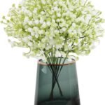 VRB Dec 20 Pcs Artificial Baby's Breath Flower Bunch,Gypsophila Bouquets Flower Sticks for Vase,Flowers for Vases, Decoration Items for Living Room,Home Decor,Chritmas (20 Pcs - White Gypsophila) - Fast Shipping to USA & Canada