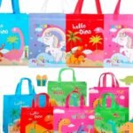 VRB Dec 12pcs Return Gift Bags For Kids,return gift bags for kids birthday & used for return gifts for 6-12 For Kids Age 8 12 3 4 5. (Multicolor) (12 Pcs Dino Theme Bag) - Fast Shipping to USA & Canada