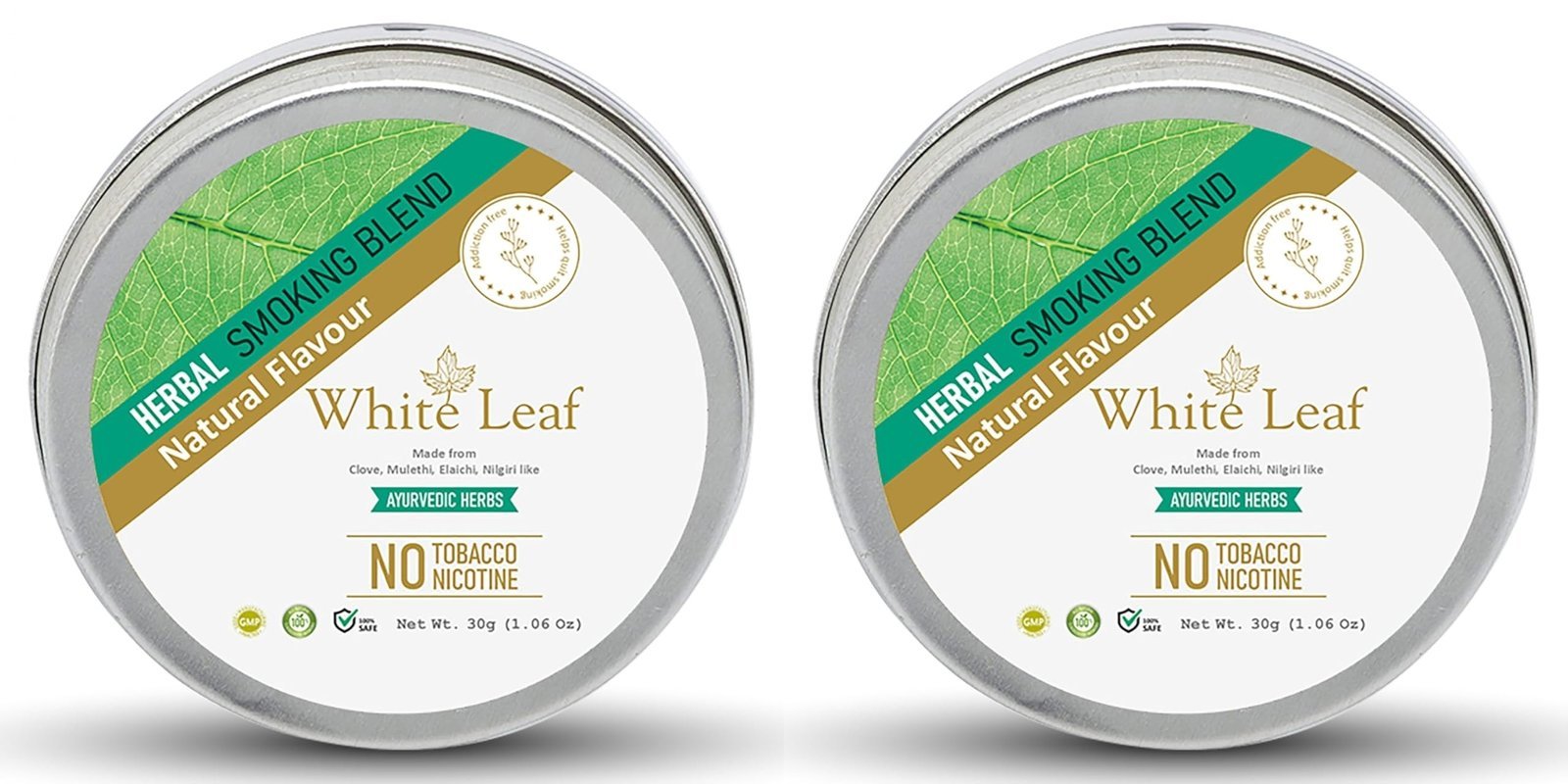 71sBSRJekaL-1.jpg White Leaf Tobacco & Nicotine Free Smoking Mixture With 100% Natural Flavour Herbal Smoking Blend (makes 40 rolls) Tobacco Alternatives Herbal Smoking Mix 1 Pack 30gm x Pack of 2 - Fast Shipping to USA & Canada - Image 1