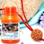 Gangajal 2.50 Litre and 5 Mukhi Nepali Rudraksha Certified COMBO | Gangajal Filled from Har Ki Pauri 'Brahma Kund' | Gangajal Bottle and Nepali Rudraksha (GANGAJAL + 5 MUKHI RUDRAKSHA) - Fast Shipping to USA & Canada