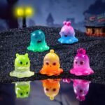 VRB Dec 1 Set Miniature Showpiece Set for Home Decor,Car Dashboard,Valentine,Living Room,Gifts Figurines,Cake Decoration Items,Figurines for Home Decor. ((5 Pcs Glowing Ghost)) - Fast Shipping to USA & Canada