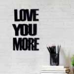 JaipurCrafts Designer Love You More MDF Cutout Ready to Hang Home DECOR Wall Art - 7.00" 11.00" - Fast Shipping to USA & Canada