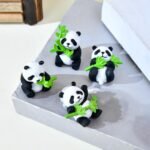 CraftVatika Panda Set Combo of 4 for Table Home Decor,Valentine Panda Miniature Unique Gifts for Boyfriend&Girlfriend Wife Resin Panda Miniature Valentine Gifts Decoration Items (4 Pieces),Multicolor - Fast Shipping to USA & Canada