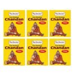 Hari Darshan Pure Kumkum Chandan Tika | Traditional Sandalwood Kumkum Tika for Puja Havan & Daily Rituals | Long-Lasting Fragrance & Smooth Application for a Divine Experience Pack of 6 (40gm Each) - Fast Shipping to USA & Canada