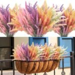 VRB Dec 6 Pcs Artificial Lavender Flowers for Decoration/Flowers for Decorations/Artificial Flowers for Vase/Flower Bouquet/Flowers for Home Decor,Diwali,Christmas,etc. (Mix Color Lavender Sticks) - Fast Shipping to USA & Canada