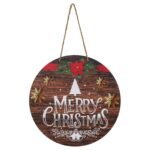 Webelkart Premium Merry Christmas Printed Wall Hanging/Door Hanging for Home and Office Decor Christmas Decorations Items (Wood Color_14.5 inches) - Fast Shipping to USA & Canada