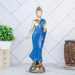 Global Grabbers New Standing Buddha Statue showpiece Idol Home Decor Items for Living Room and Gifts (Blue Golden) - Fast Shipping to USA, Canada & India