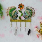 Webelkart Peacock Designer Iron Key Holder for Home/Office Decor/Key Hanger for Wall Decor,Key Holder for Home Decor Diwali Decorative Gift Item (14" Inches) - Fast Shipping to USA & Canada