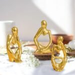 Xtore Golden Thinker Statue for Home Decor | Table Decor (Pack of 1, Golden) - Fast Shipping to USA & Canada