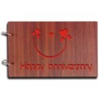 Sehaz Artworks HappyAni Scrapbook Photo Albums For 4x6 and 5x7 Photos For Baby Birthdays, Couples Husband Wife Wedding Anniversary Gift (30 Cm X 21 Cm X 4 Cm) (Off-White) - Fast Shipping to USA & Canada