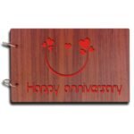 Sehaz Artworks HappyAni Scrapbook Photo Albums For 4x6 and 5x7 Photos For Baby Birthdays, Couples Husband Wife Wedding Anniversary Gift (30 Cm X 21 Cm X 4 Cm) (Off-White) - Fast Shipping to USA & Canada