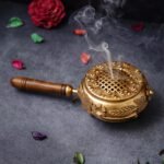 Webelkart Metal Incense Burner Butterfly Loban Dani Dhoop Dani,Sambrani Holder Aarti Metal Loban Dhoop Dani/Dhoop Dani Burner for Home Office Temple Puja - Dhoop Stand - Fast Shipping to USA & Canada