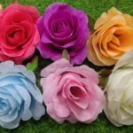 VRB Dec 12 Pcs Artificial Pheony/Dahlia/Rose Flowers Fake Water Floating Flowers for Pooja Thali, Festival and Events, Home Decor,Diwali Decoration Items and DIY(Multicolor) (Roses - 12 Pcs) - Fast Shipping to USA & Canada
