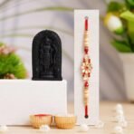 Webelkart Premium1 Rakhi With Ram Lalla Statue For Car dashbord Rakhi Bhaiya And Bhabhi.Rakhi For Bhaiya Bhabhi, Lumba Rakhi For Bhabhi Rakshabandhan Gift Best Wishes Card - Fast Shipping to USA & Canada