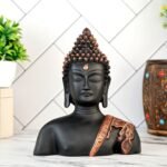 Global Grabbers New Half Body Buddha Statue showpiece Idol Home Decor Items for Living Room and Gifts (Black Copper) - Fast Shipping to USA, Canada & India