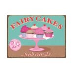 Sehaz Artworks Home Decor Items | living Room Decorative Items | Wall Decor | Room Decor | FairyCakes' Rust Looks Wall Sign for Wall Decoration Tin Sign (MDF, 30 cm x 20 cm x 0.3 cm) - Fast Shipping to USA & Canada